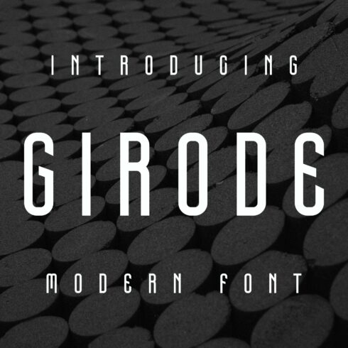 A black and white typeface with circles on it.