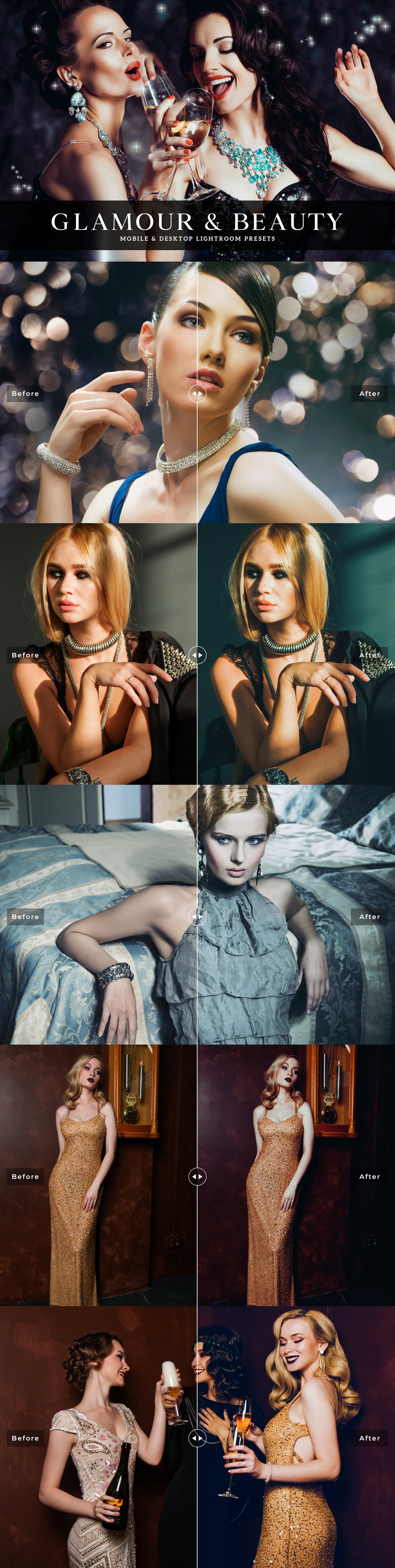 Glamour & Beauty Lightroom Presetscover image.