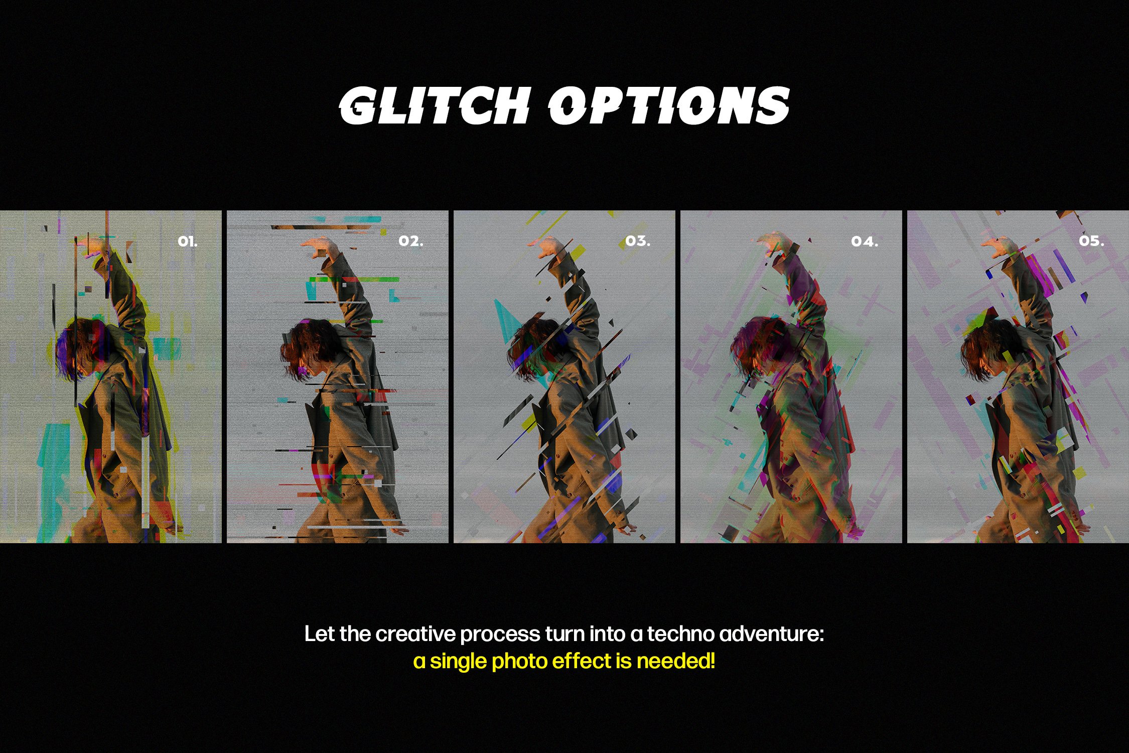 Glitch Matrix Photoshop Effectpreview image.