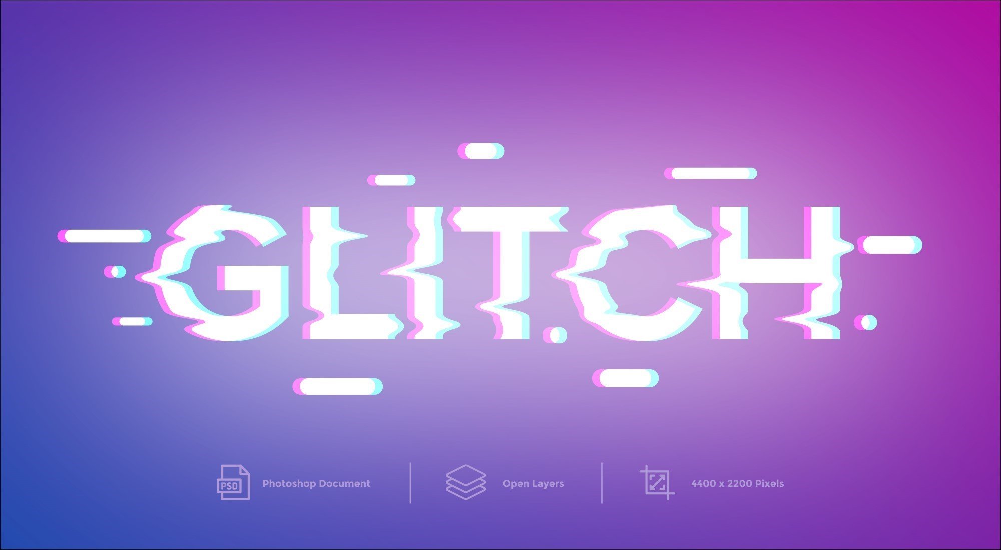 Glitch Text Effect Designpreview image.