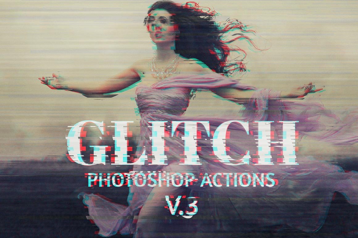 Glitch Photoshop PSD Template V.3cover image.