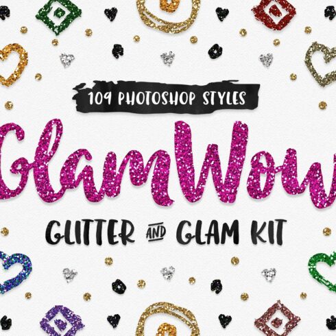 GlamWow - Glitter Kit For Photoshopcover image.