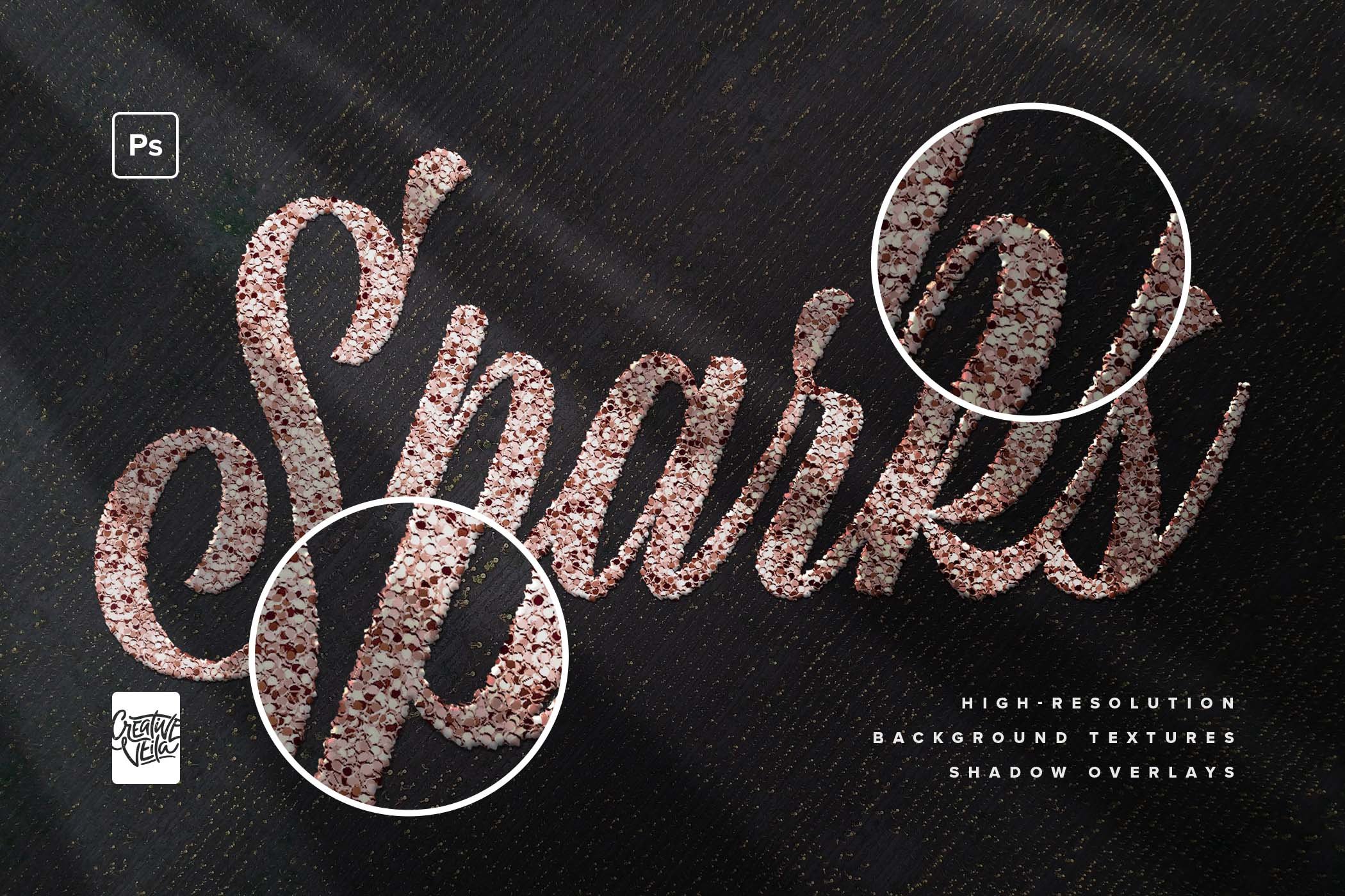 Glitter Photoshop Text Effects Packpreview image.