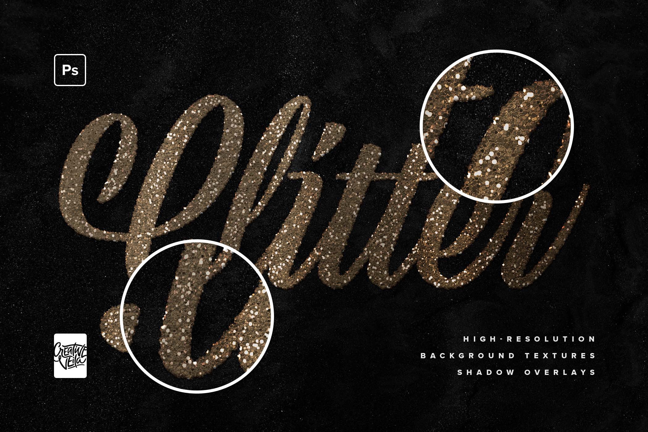 Glitter Photoshop Text Effects Packcover image.