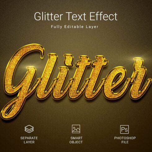 Glitter Psd Text Style Effectcover image.