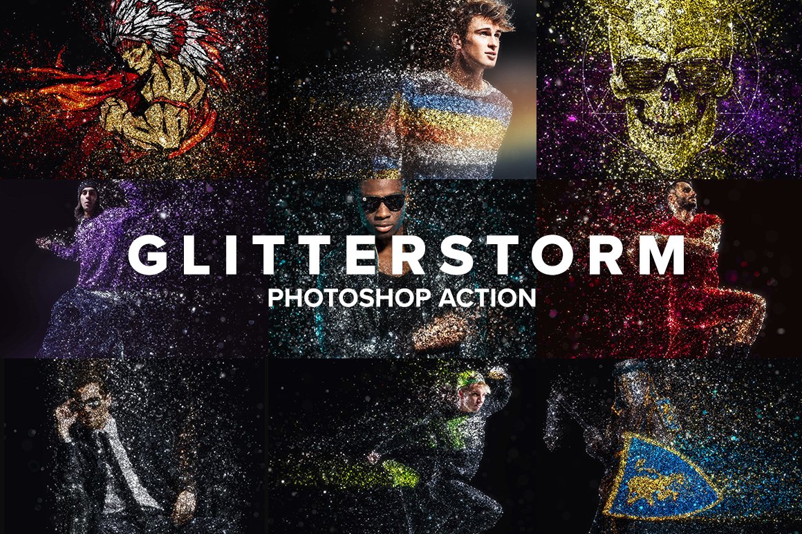 Glitterstorm Photoshop Actioncover image.