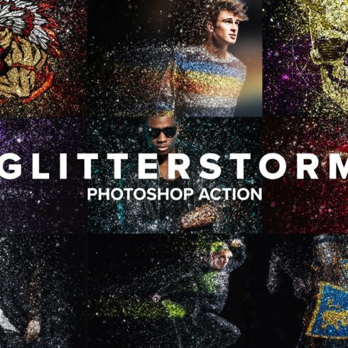 Glitterstorm Photoshop Actioncover image.