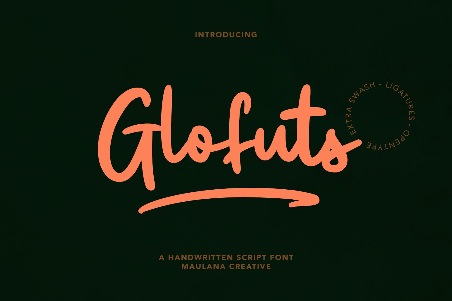 Glofuts Handwritten Script Font cover image.