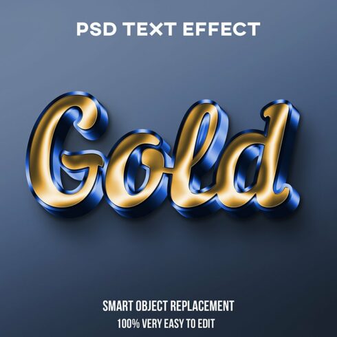 Gold Luxury 3D Editable Text Effectcover image.