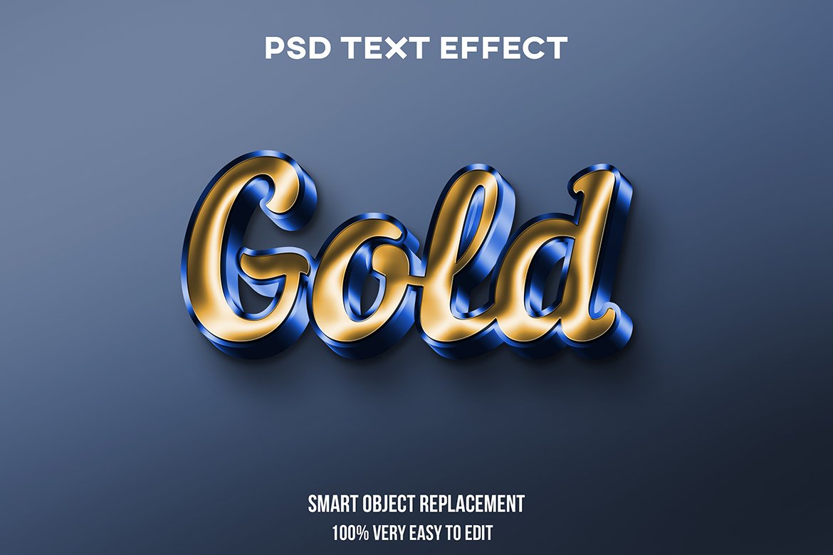 Gold Luxury 3D Editable Text Effectcover image.