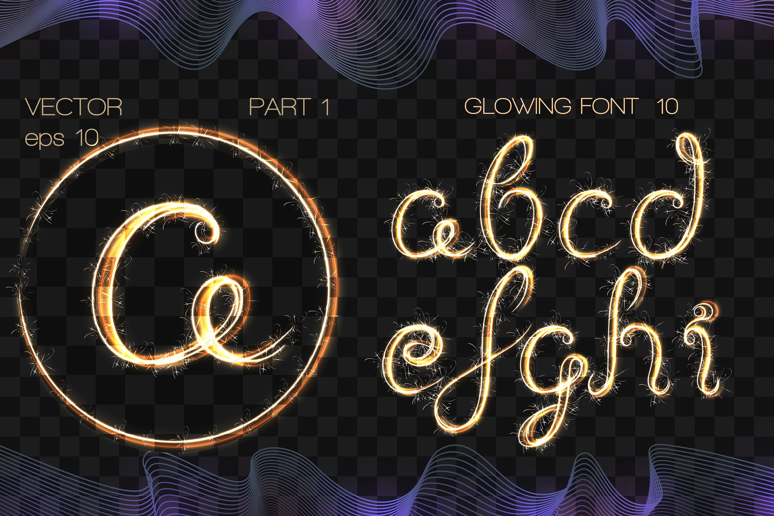 glowing font 10 golden sparkle 1 part 239