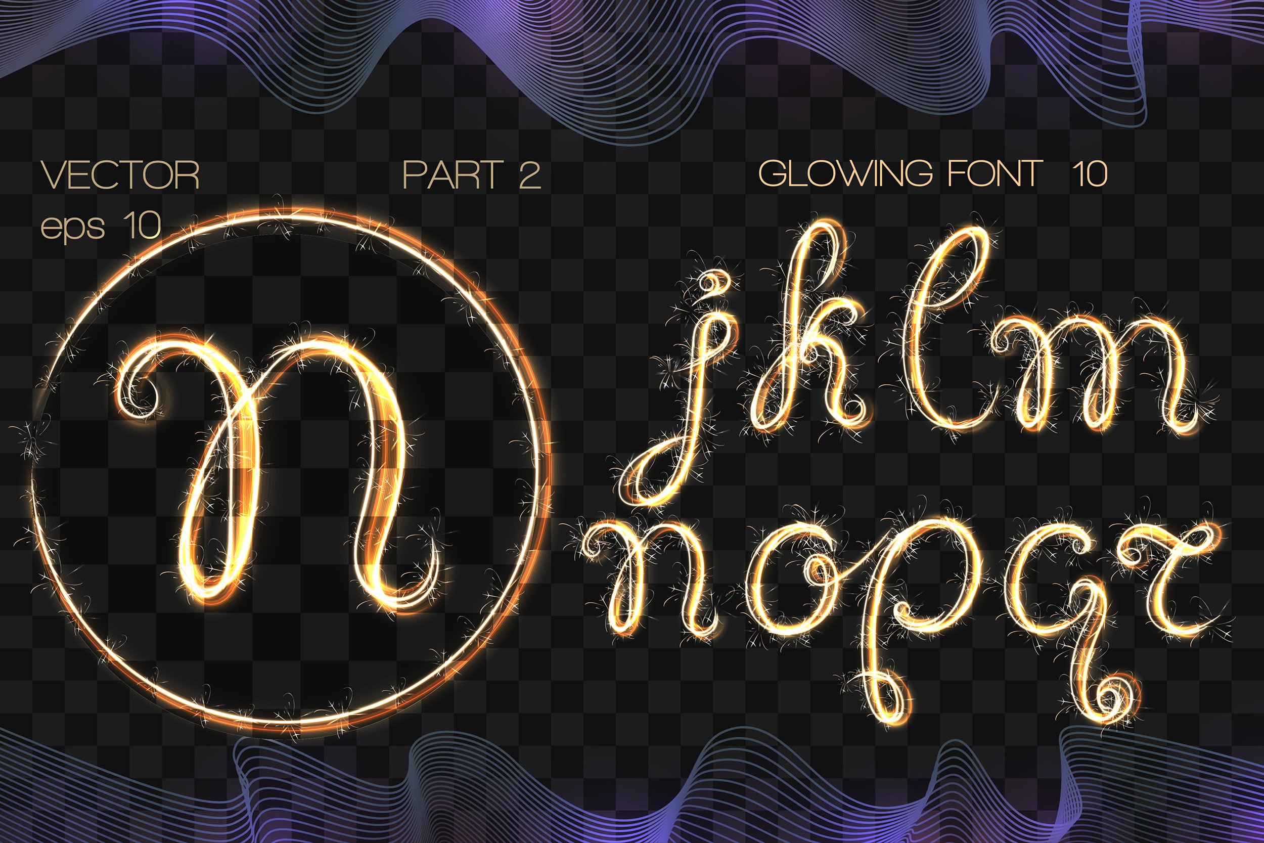 glowing font 10 golden sparkle 2 part 35