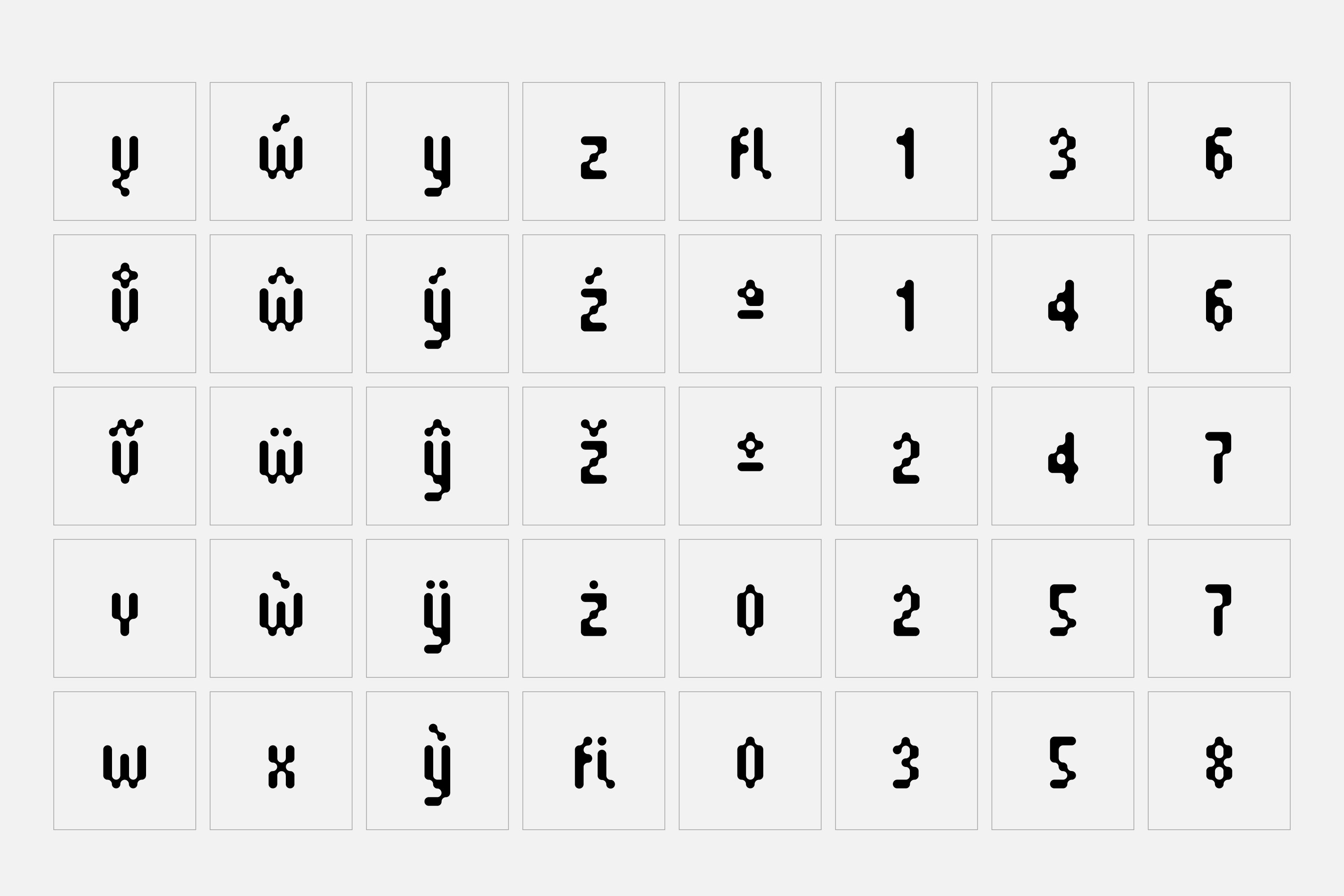 glyph chart sb modem 8 852