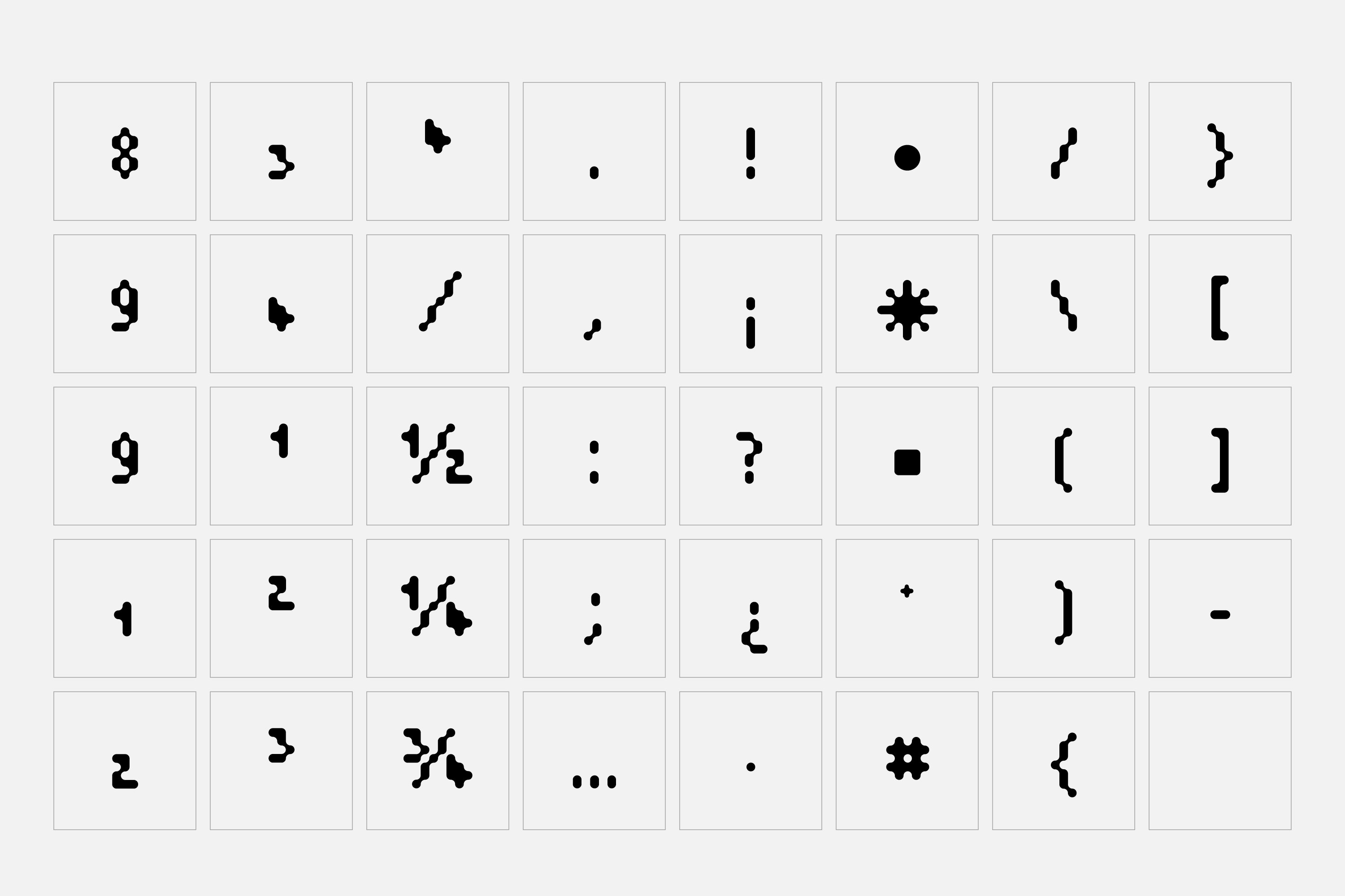 glyph chart sb modem 9 156