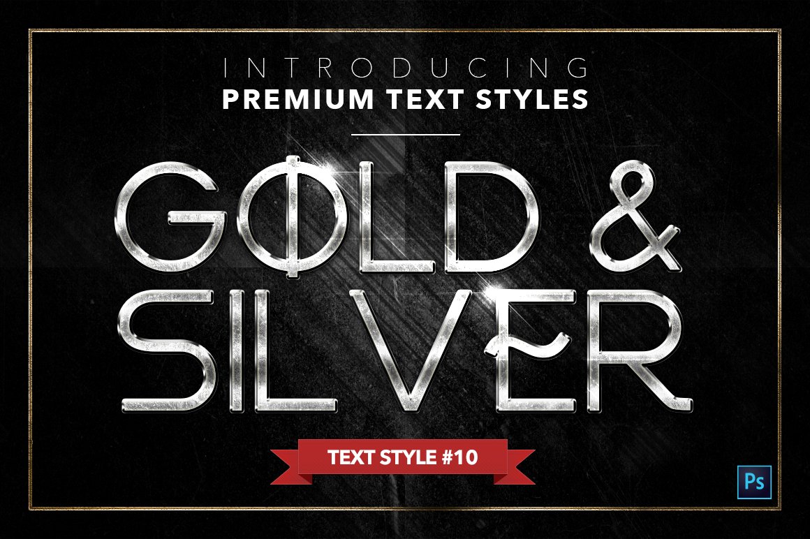 gold and silver text styles pack four example10 780