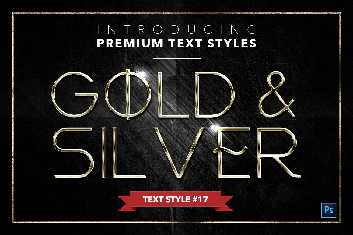 gold and silver text styles pack four example17 430