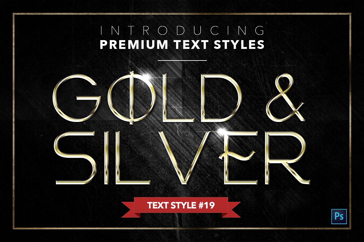 gold and silver text styles pack four example19 519