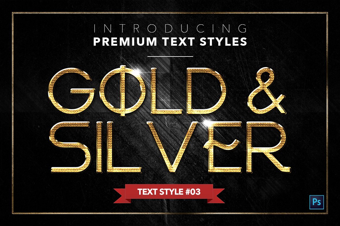 gold and silver text styles pack four example3 973