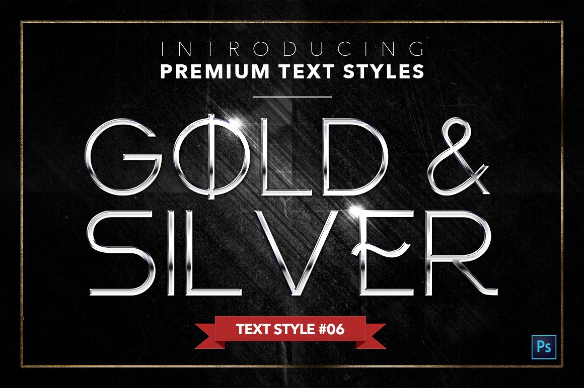 gold and silver text styles pack four example6 342