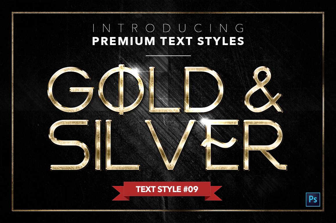 gold and silver text styles pack four example9 528
