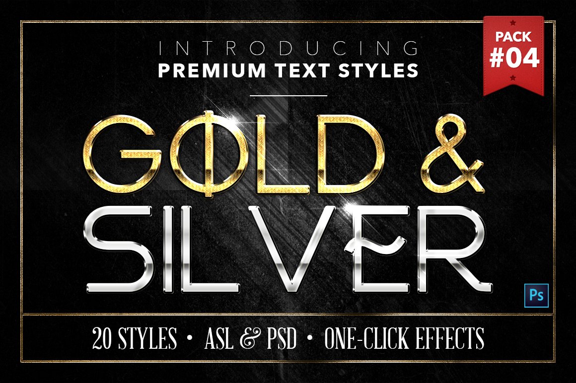 Gold & Silver #4 - 20 Text Stylescover image.