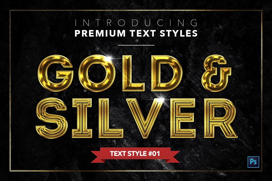 Gold & Silver #6 - 20 Text Stylespreview image.