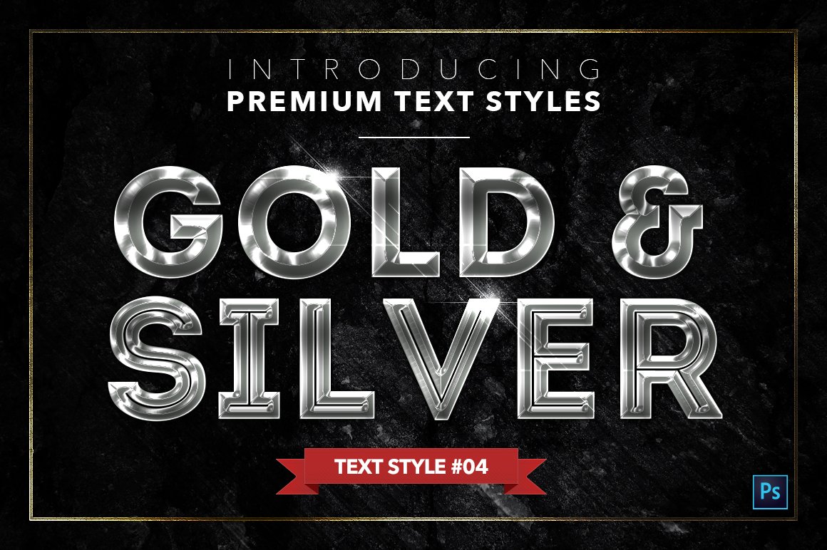 gold and silver text styles pack six example4 630