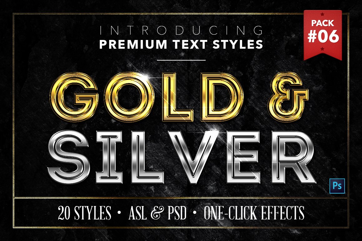 Gold & Silver #6 - 20 Text Stylescover image.