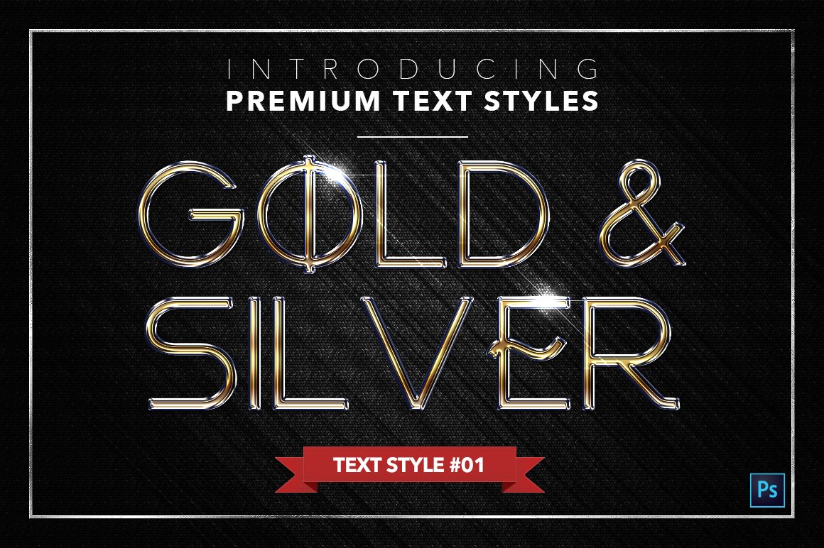 Gold & Silver #3 - 15 Text Stylespreview image.