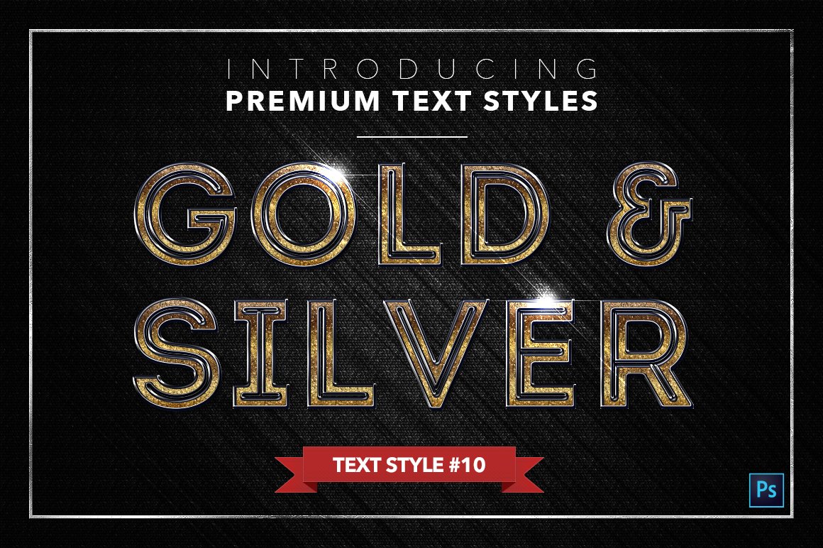 gold and silver text styles pack three example10 378