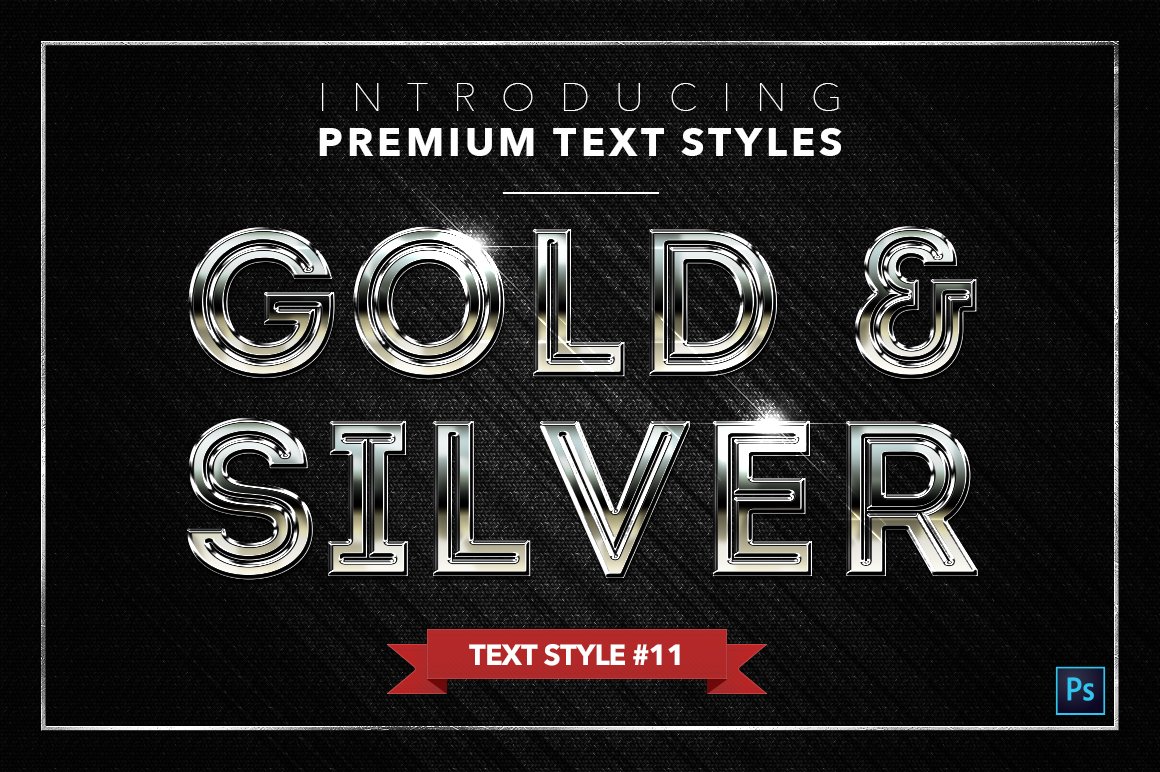 gold and silver text styles pack three example11 260