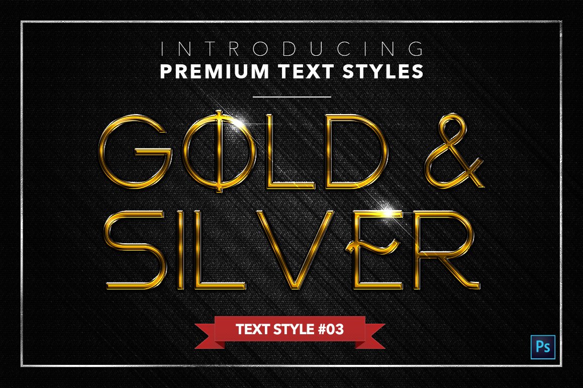 gold and silver text styles pack three example3 955