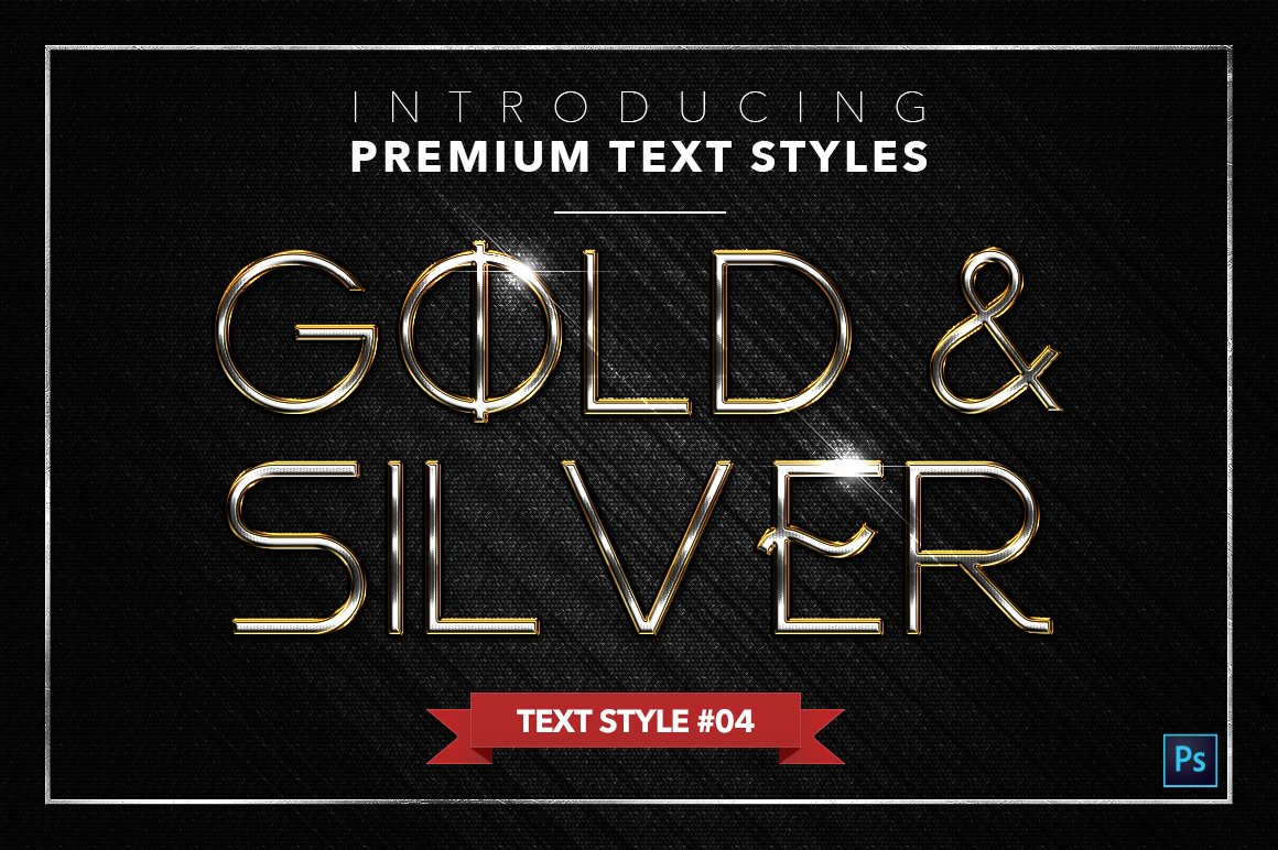 gold and silver text styles pack three example4 793