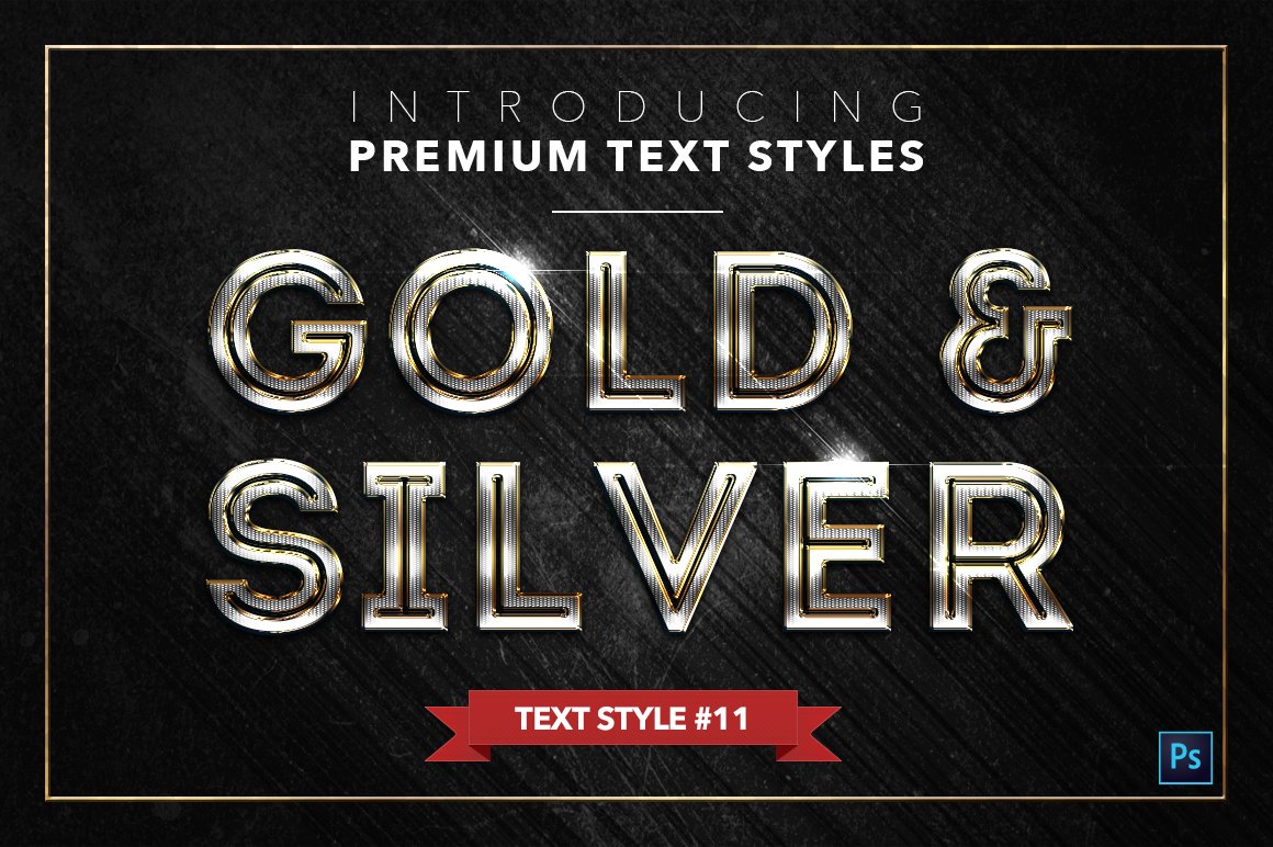 gold and silver text styles pack two example11 247