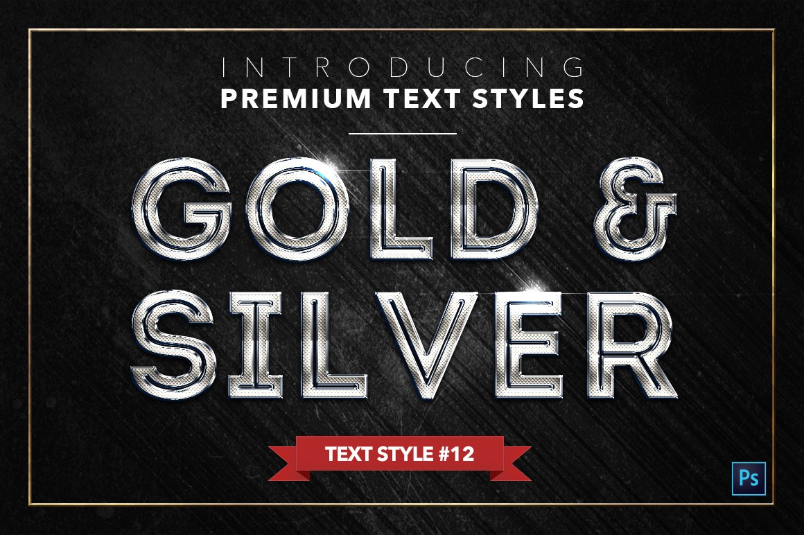 gold and silver text styles pack two example12 600