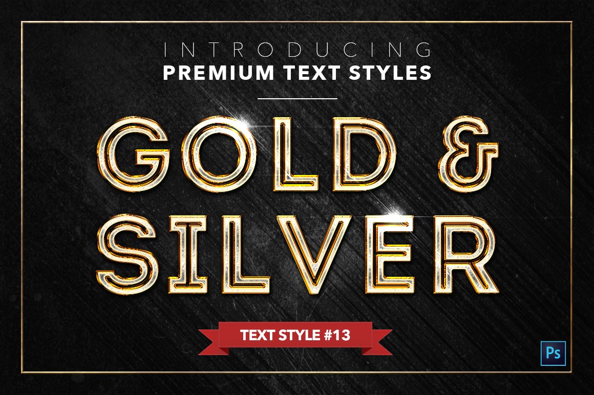 gold and silver text styles pack two example13 115