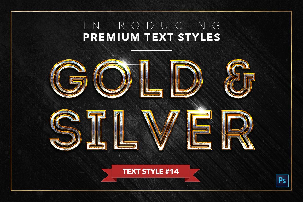 gold and silver text styles pack two example14 43