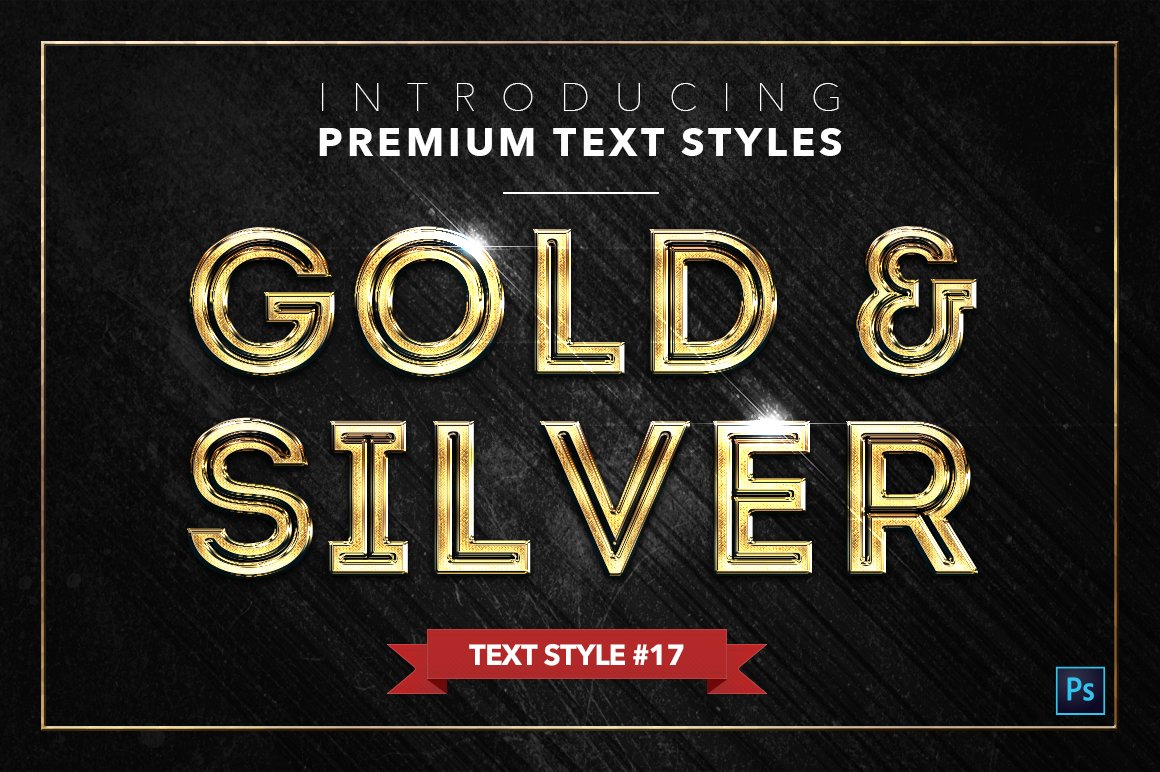 gold and silver text styles pack two example17 425