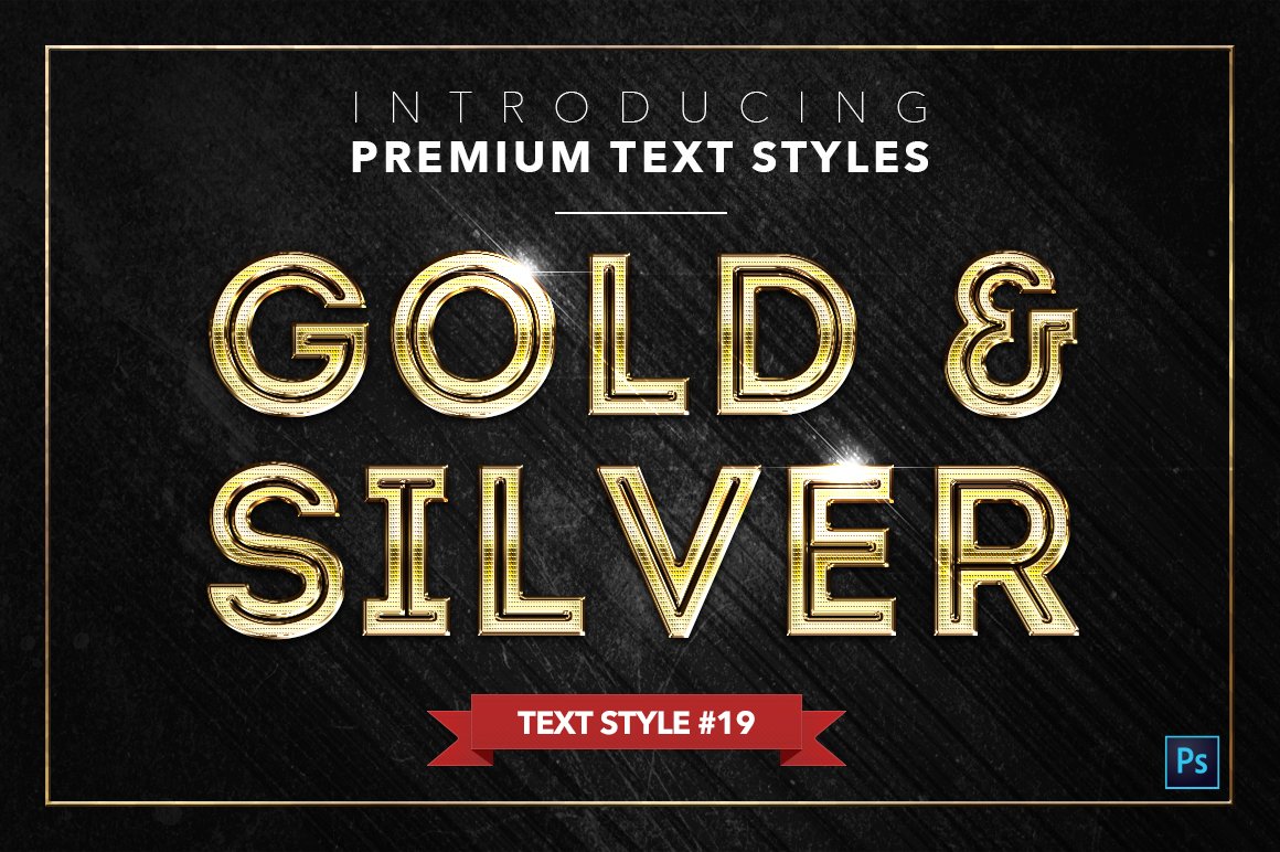 gold and silver text styles pack two example19 493