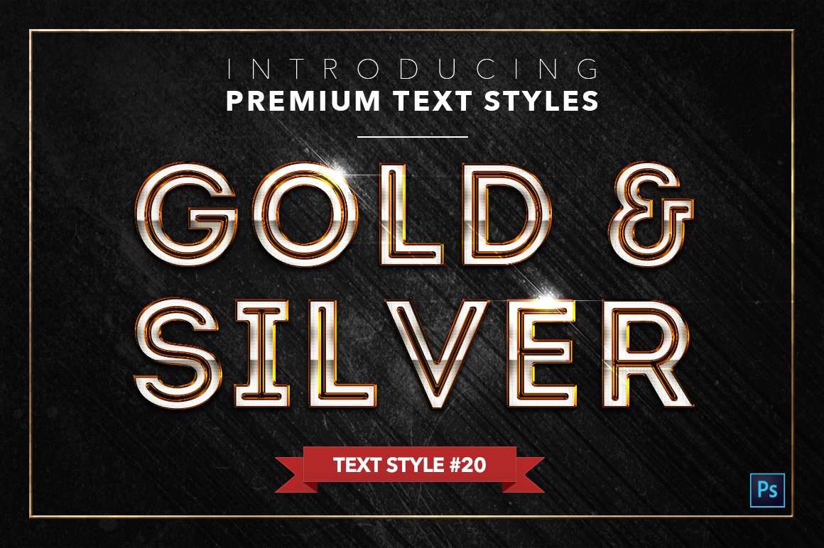 gold and silver text styles pack two example20 307