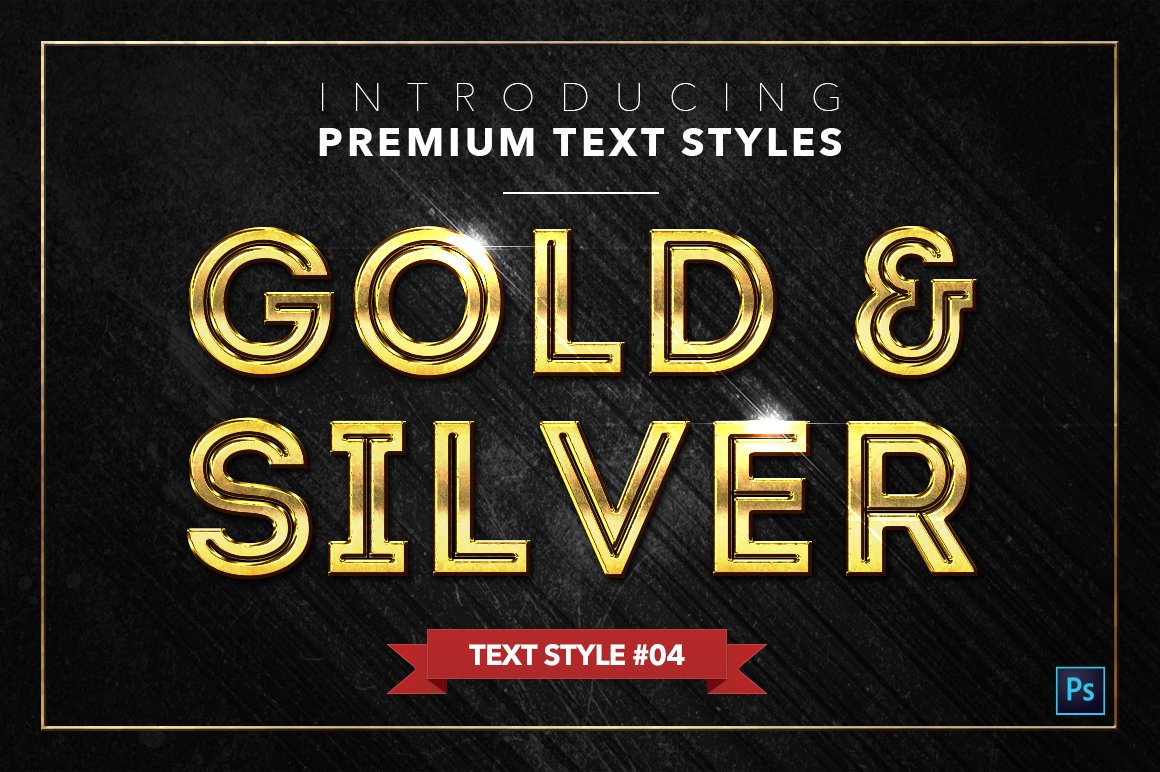 gold and silver text styles pack two example4 555
