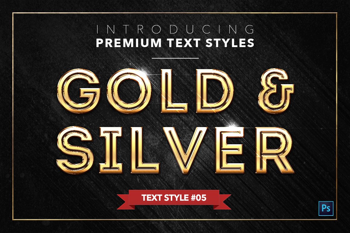 gold and silver text styles pack two example5 772