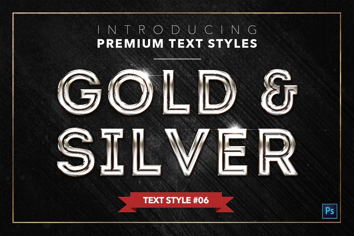 gold and silver text styles pack two example6 225