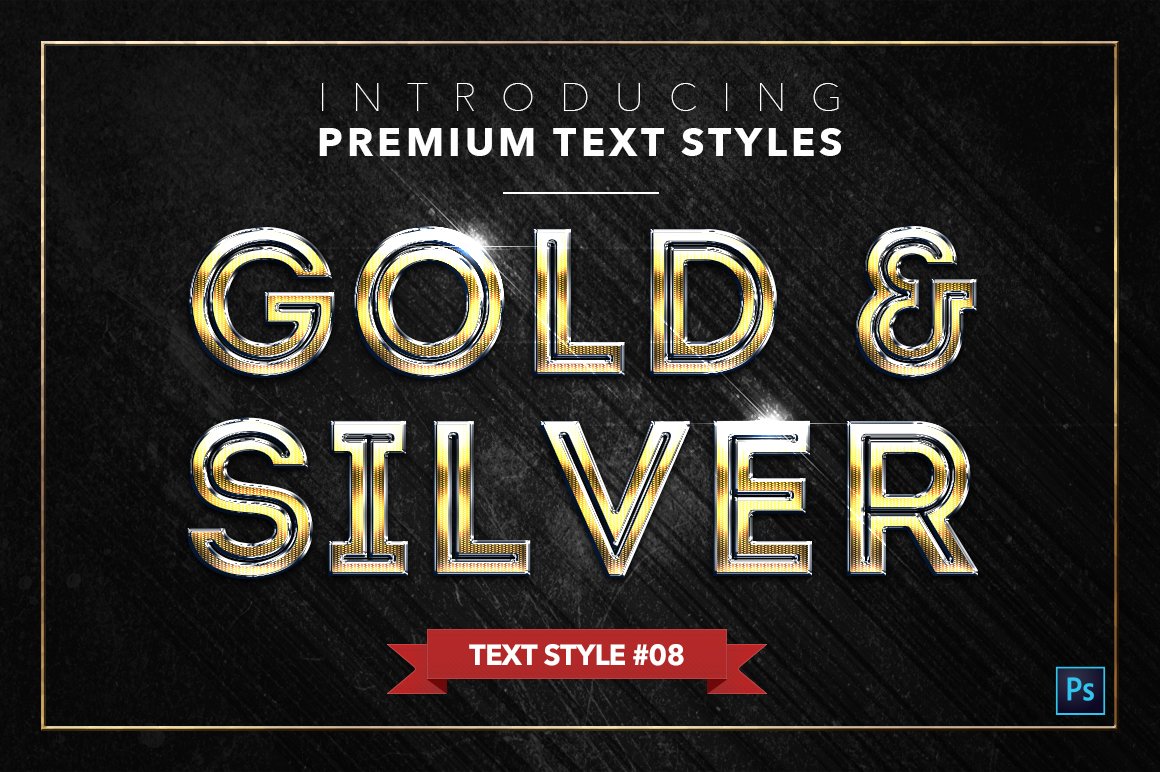 gold and silver text styles pack two example8 718