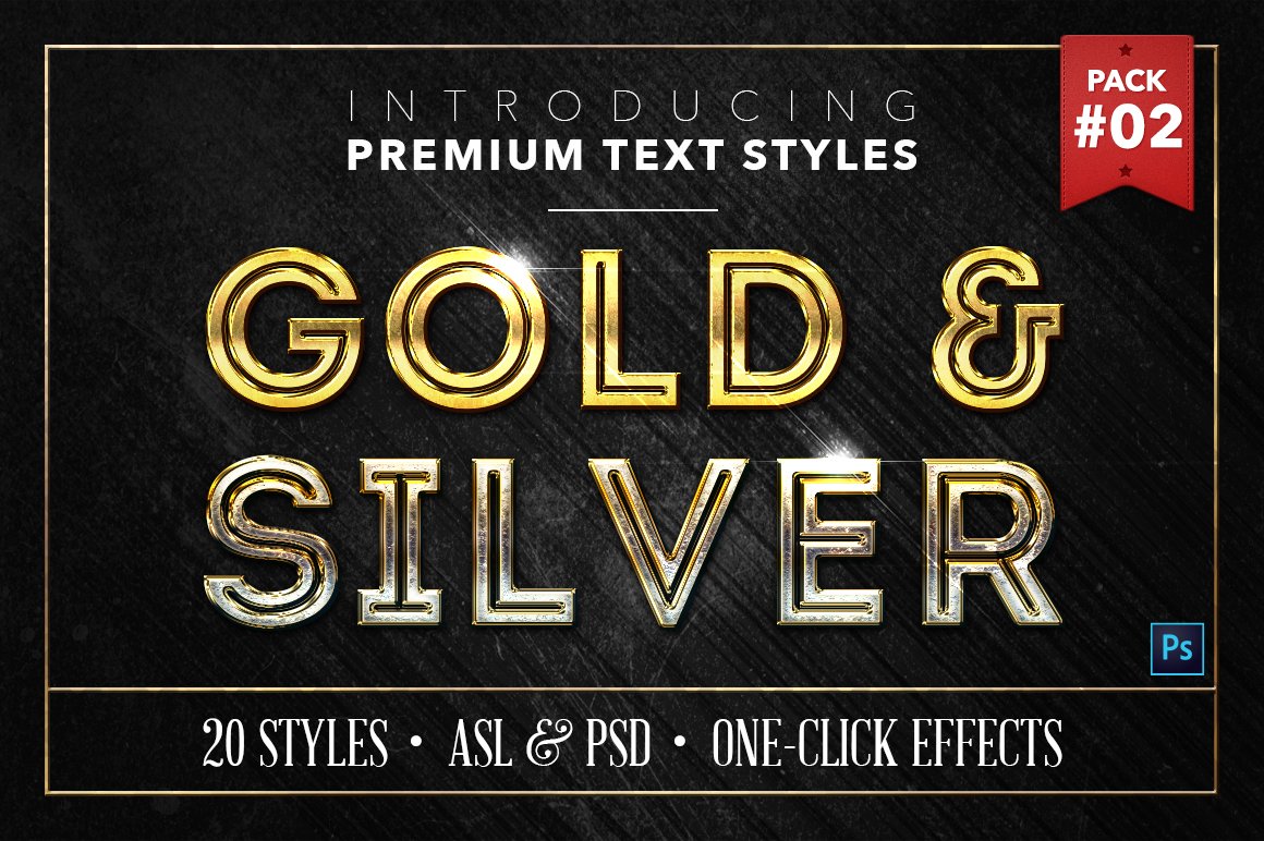 Gold & Silver #2 - 20 Text Stylescover image.