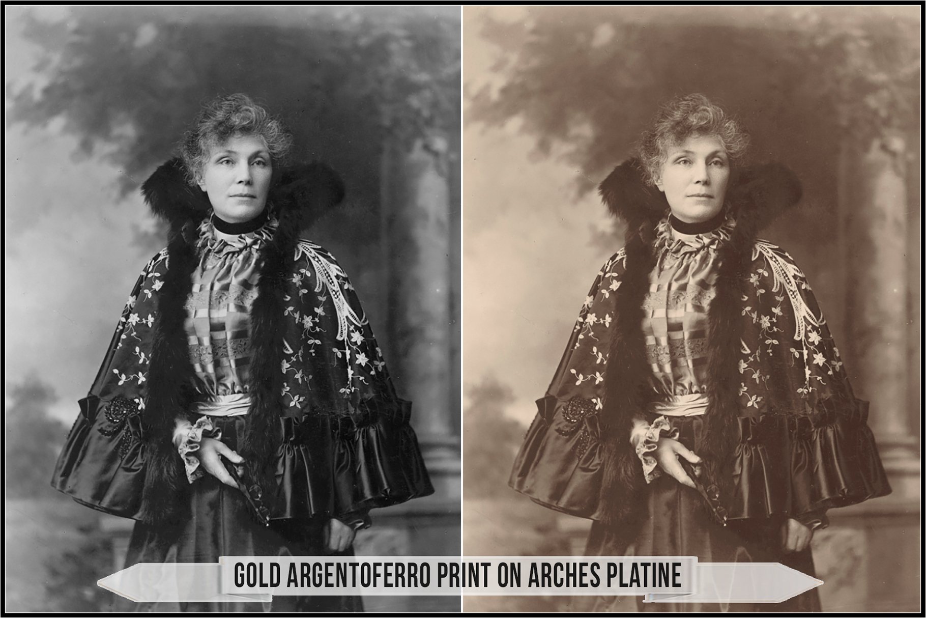 gold argentoferro print on arches platine 702