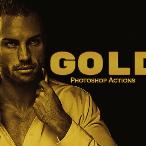 Gold Effect Photoshop Actionscover image.