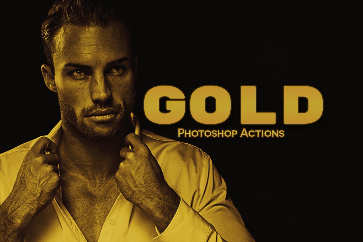 Gold Effect Photoshop Actionscover image.
