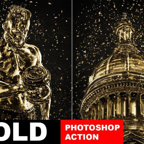 Gold Sprinkle Photoshop Actioncover image.