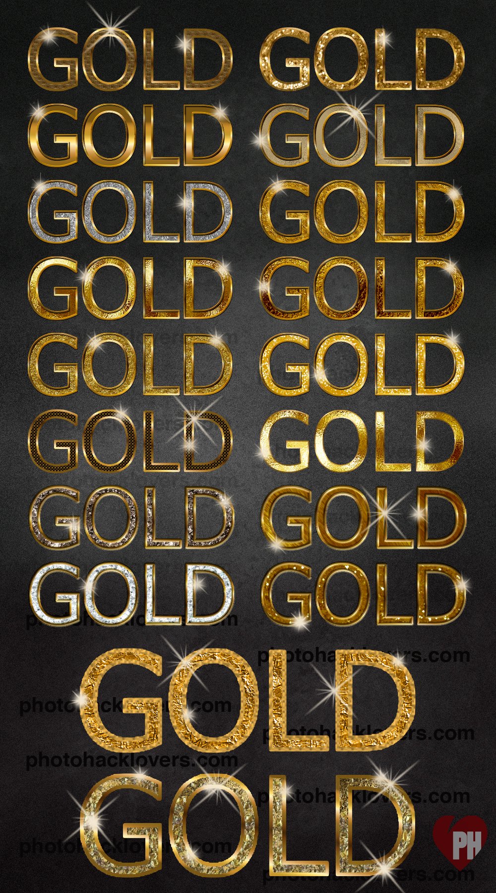 gold styles examples 779